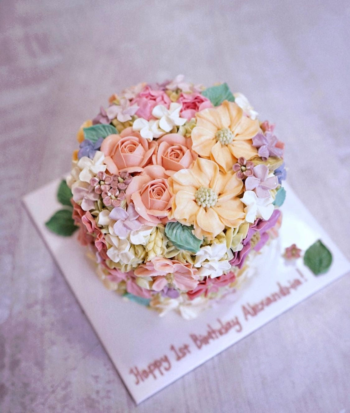 Floral garden cake (6inch) image 1