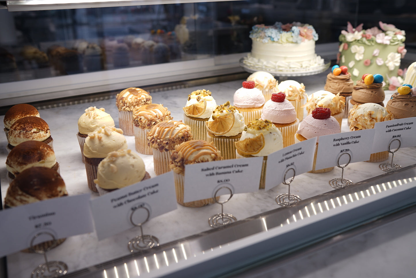 Assorted fresh cream cupcakes