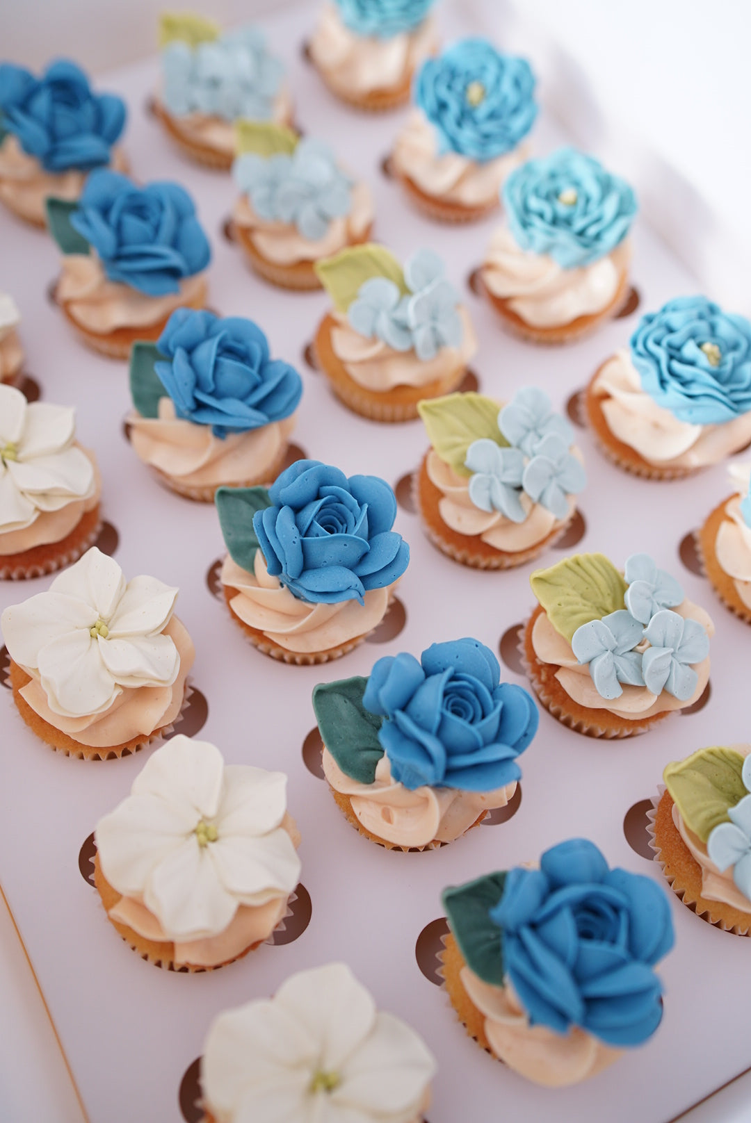 Mini floral cupcakes